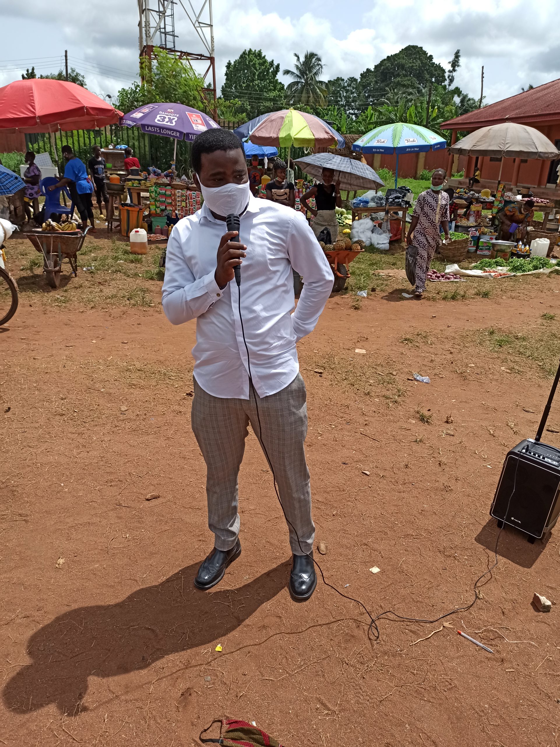 COVID-19: A Senior Special Assistant to Governor Obaseki On Digital Media,  Mr. Nosakhare Festus Eguagie Took Sensitisation to the Street.