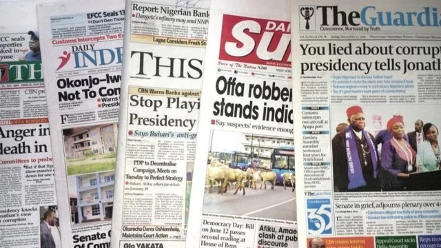 Latest Nigerian Newspaper Headlines For Today, Thursday, 21st December, 2023